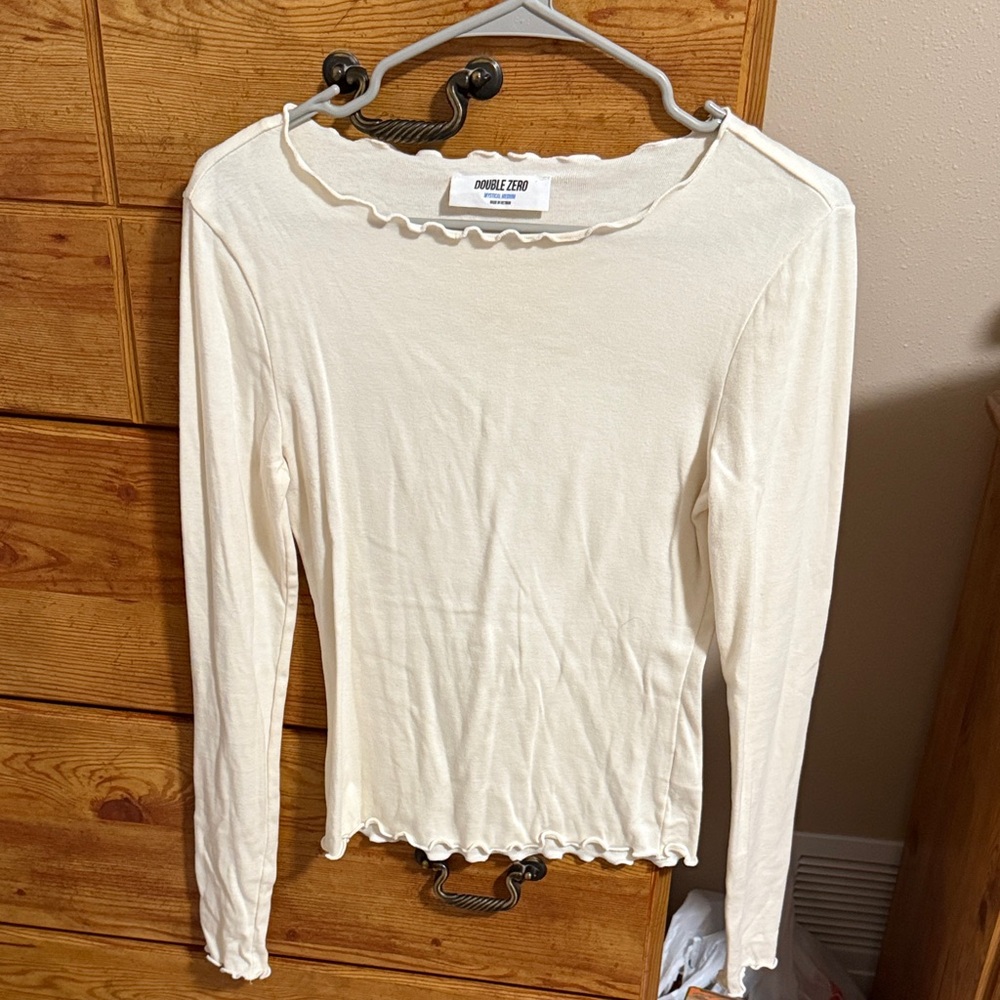 Double Zero Ivory Long Sleeve Tee